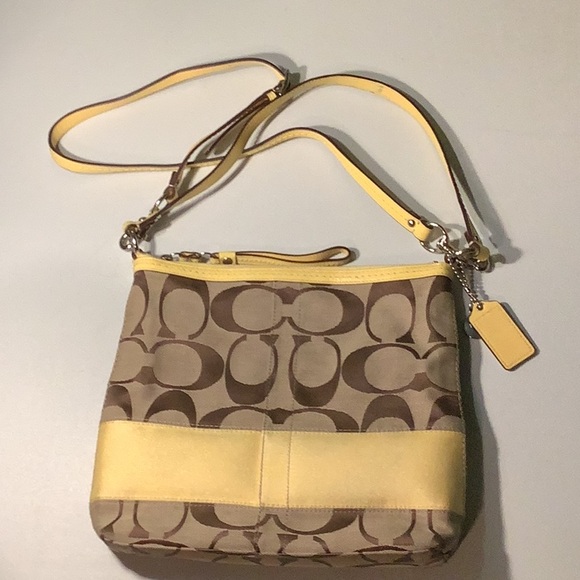 Coach Monogram with Yellow accent Crossbody - Picture 2 of 10